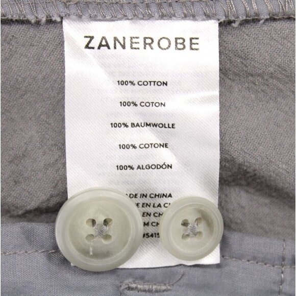 Zanerobe Men's Suitshot Pants Chino Drawstring Tapered Leg Grey 34X30 - Picture 10 of 11